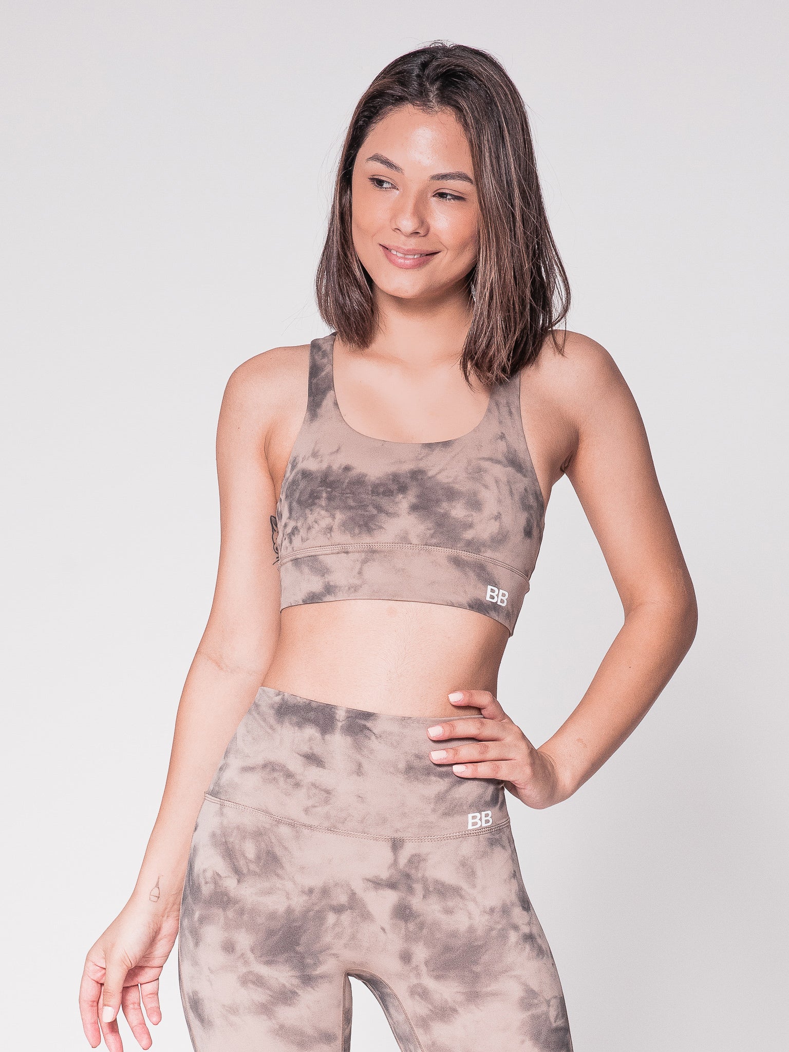 Tie Dyed Party II Sports Bra - Nude