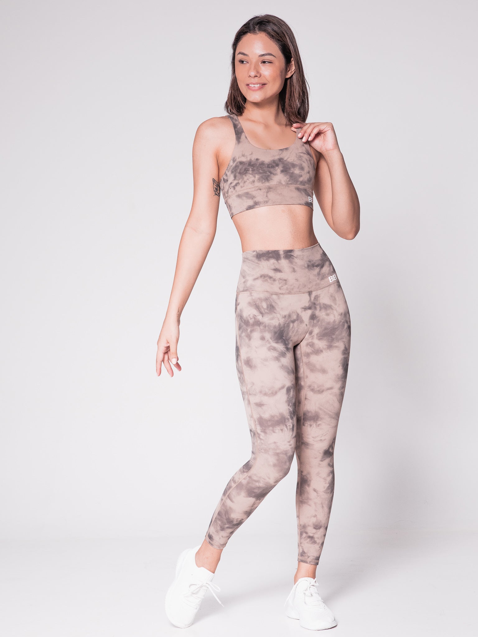 Tie Dyed Party II Sports Bra - Nude