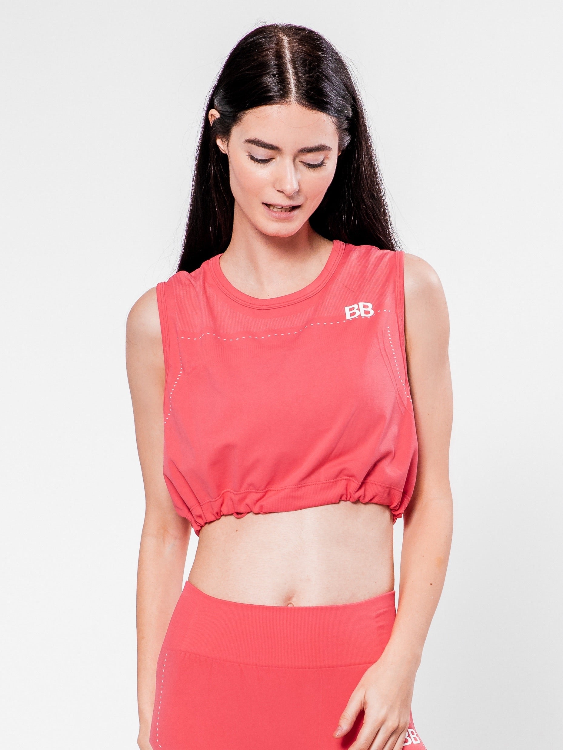 Traction Crop Vest - Blood Orange