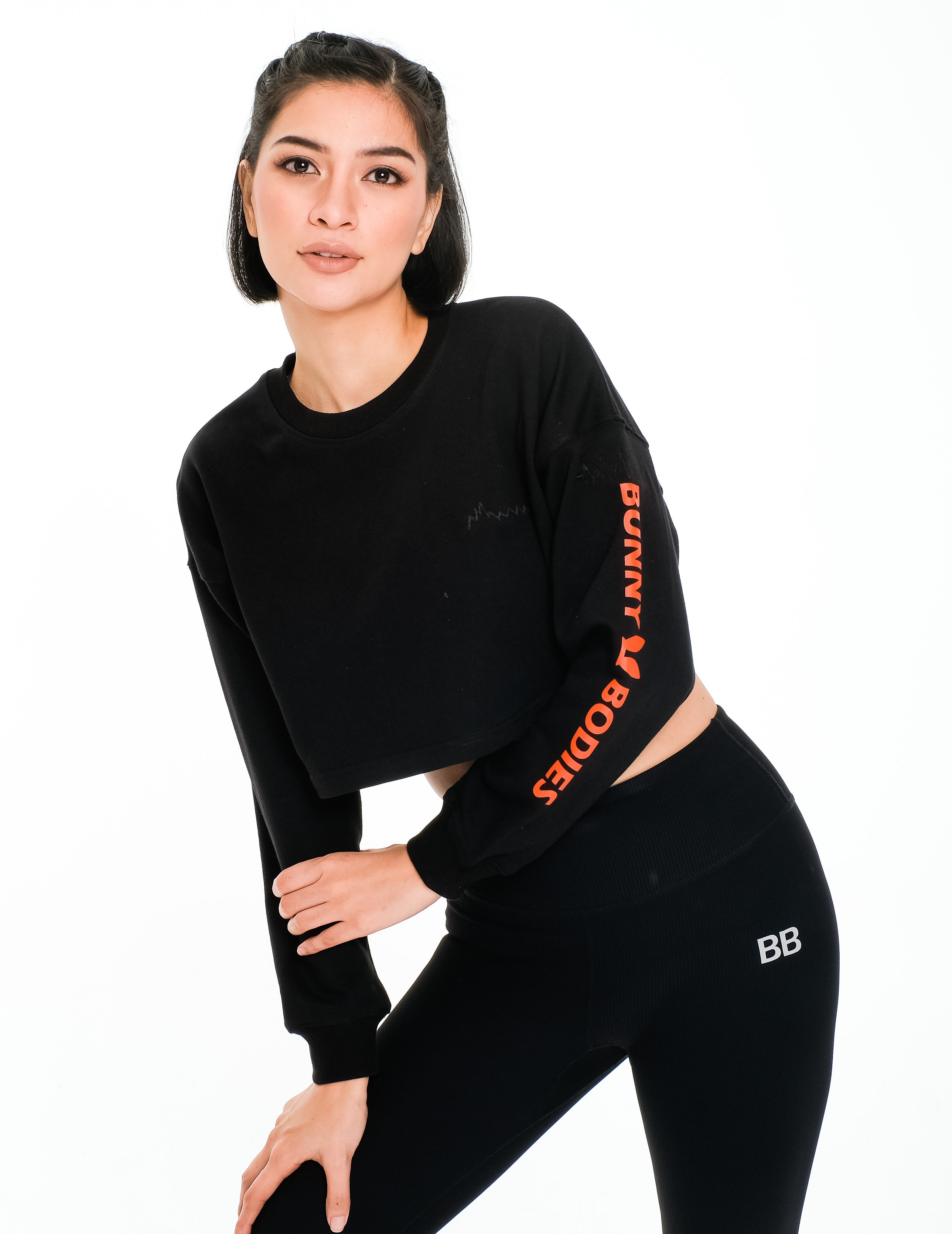 Bunny Bodies Vibin' Crop Sweater - Black