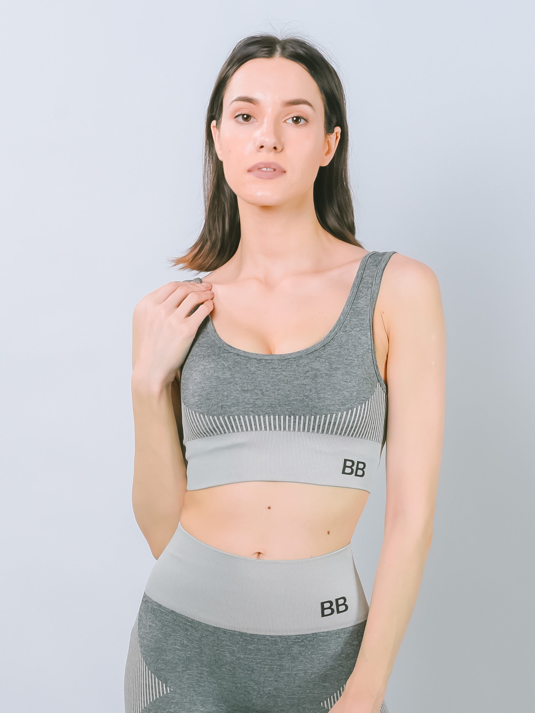 Energy Seamless Sports Bra - Smoke