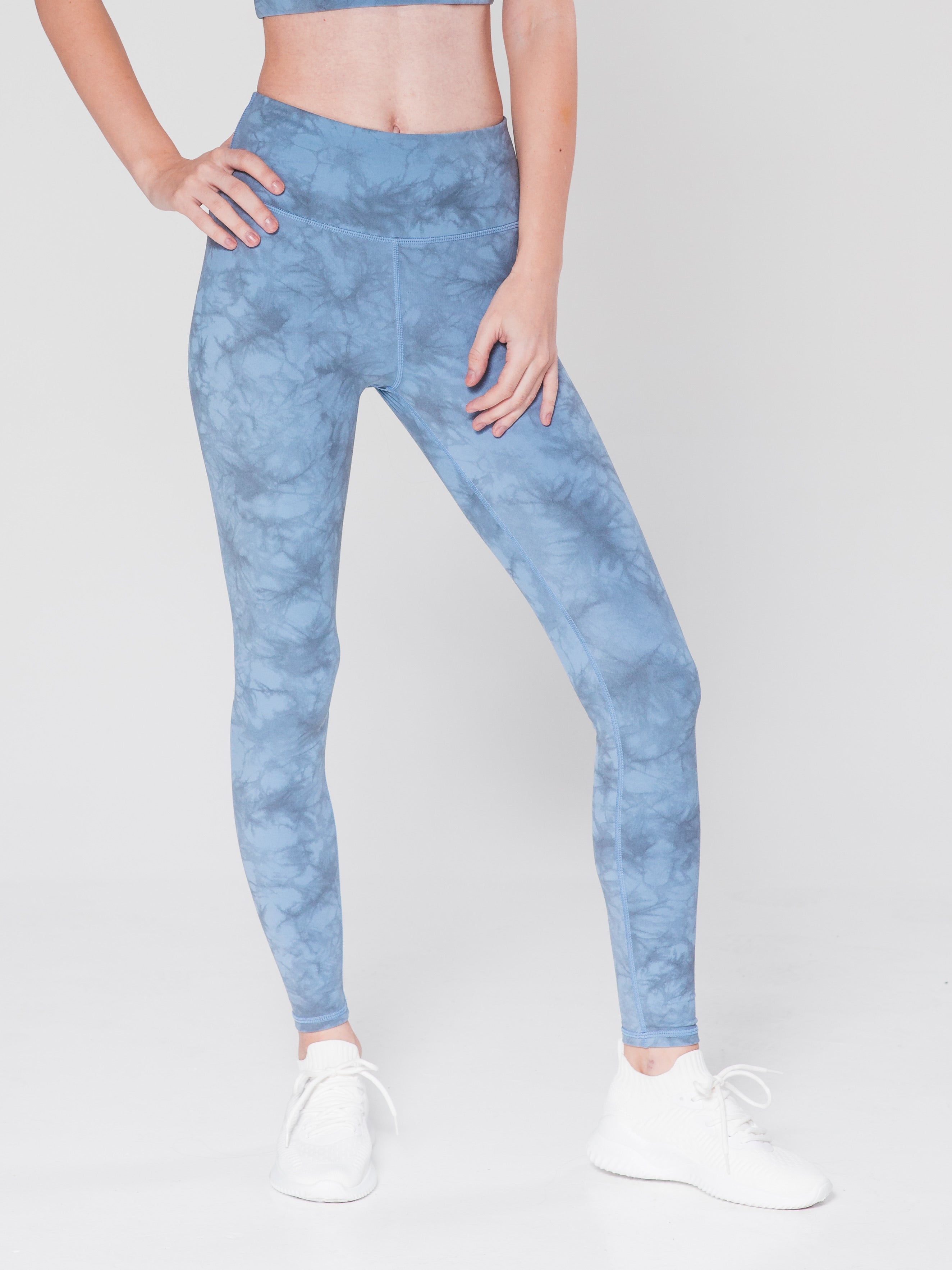 Tie Dyed Party Tights - Indigo