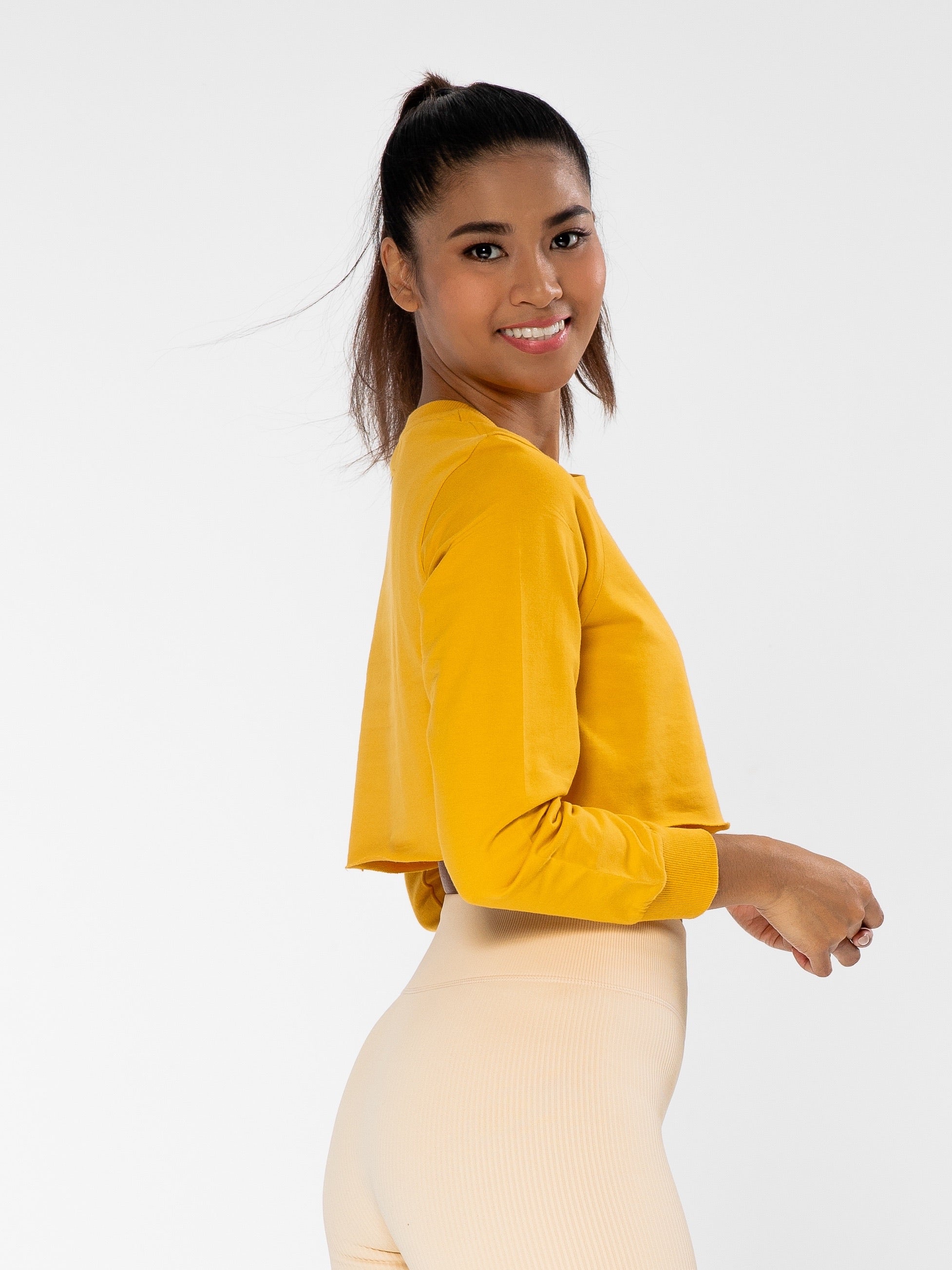 Bunny Bodies Vibin' Crop Sweater - Front Logo