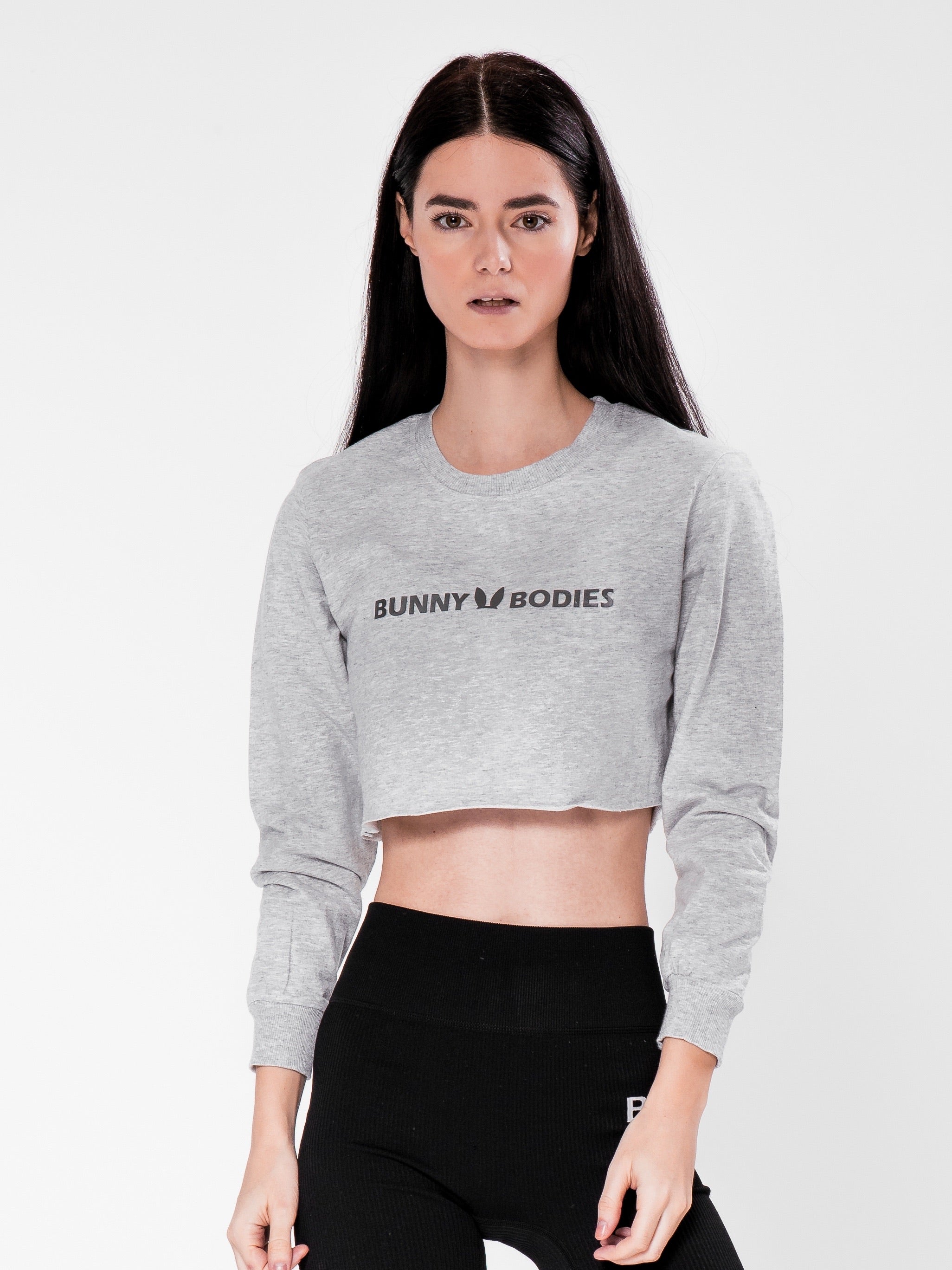 Bunny Bodies Vibin' Crop Sweater - Front Logo