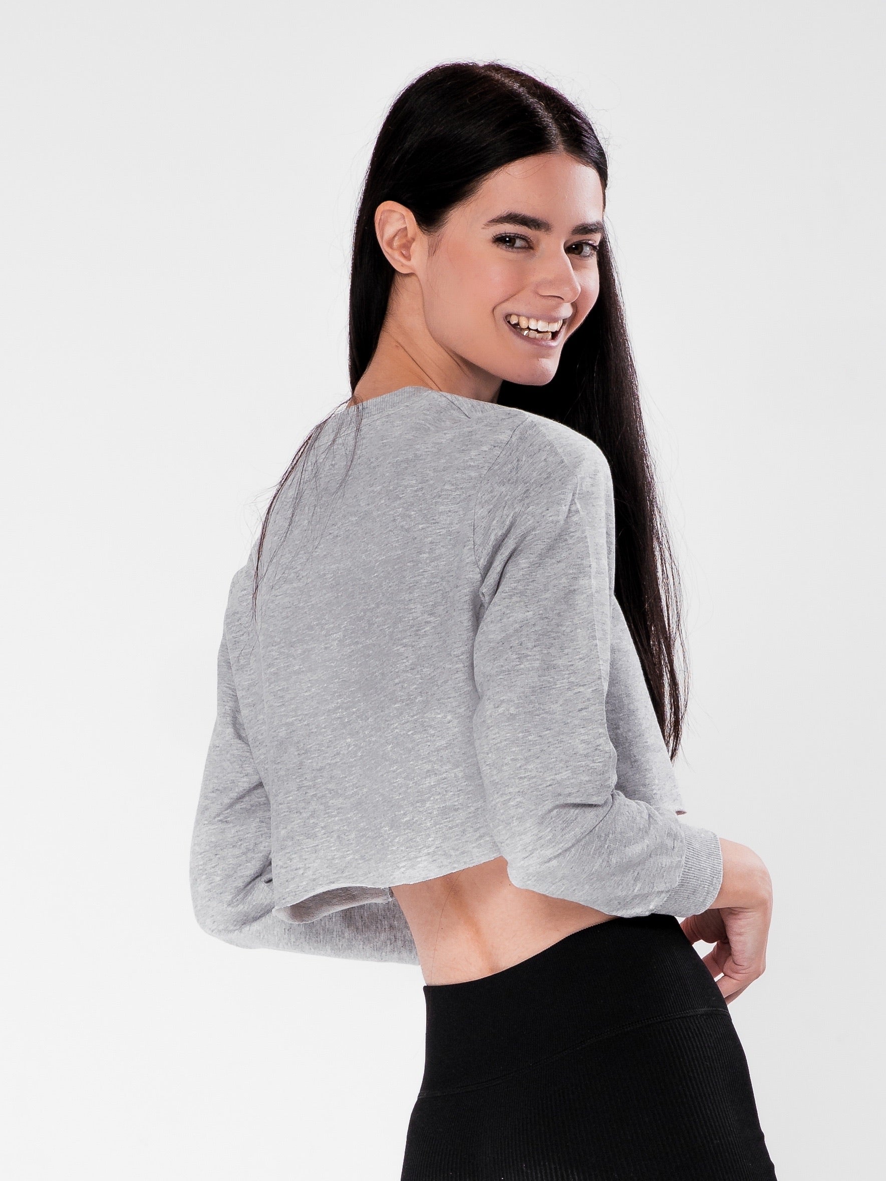 BB Vibin' Crop Sweater - Front Logo