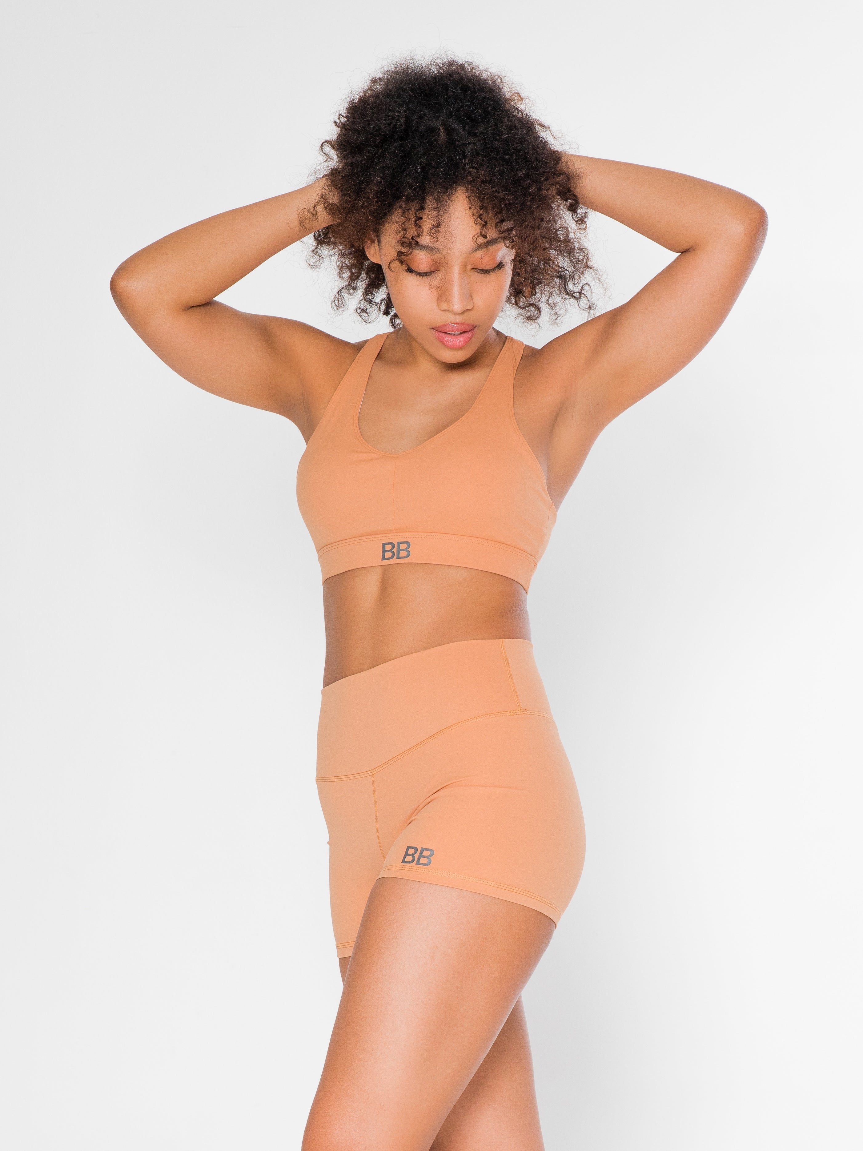 Pastel Love Booty Shorts - Mandarin