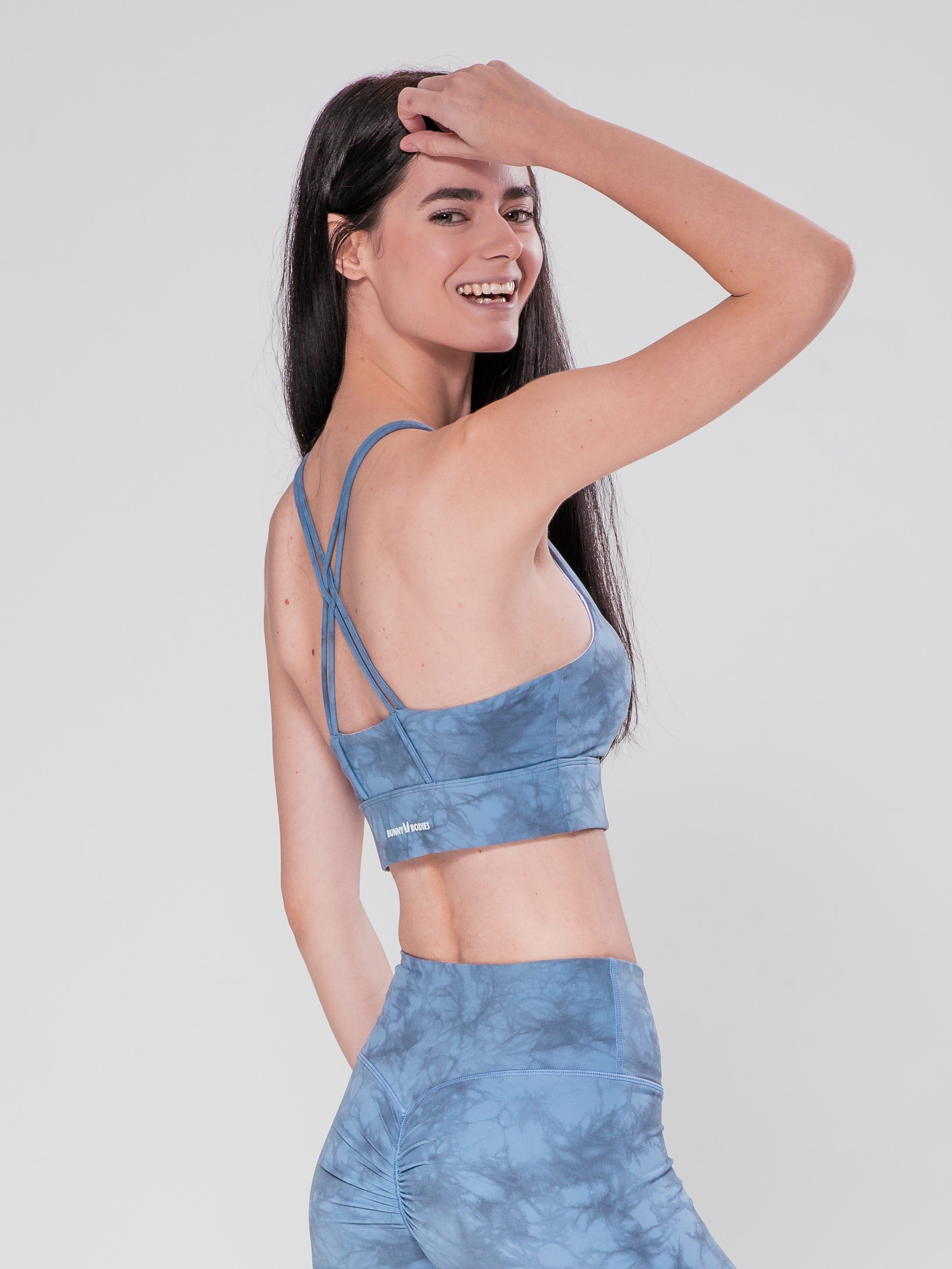 Tie Dyed Party Sports Bra - Indigo