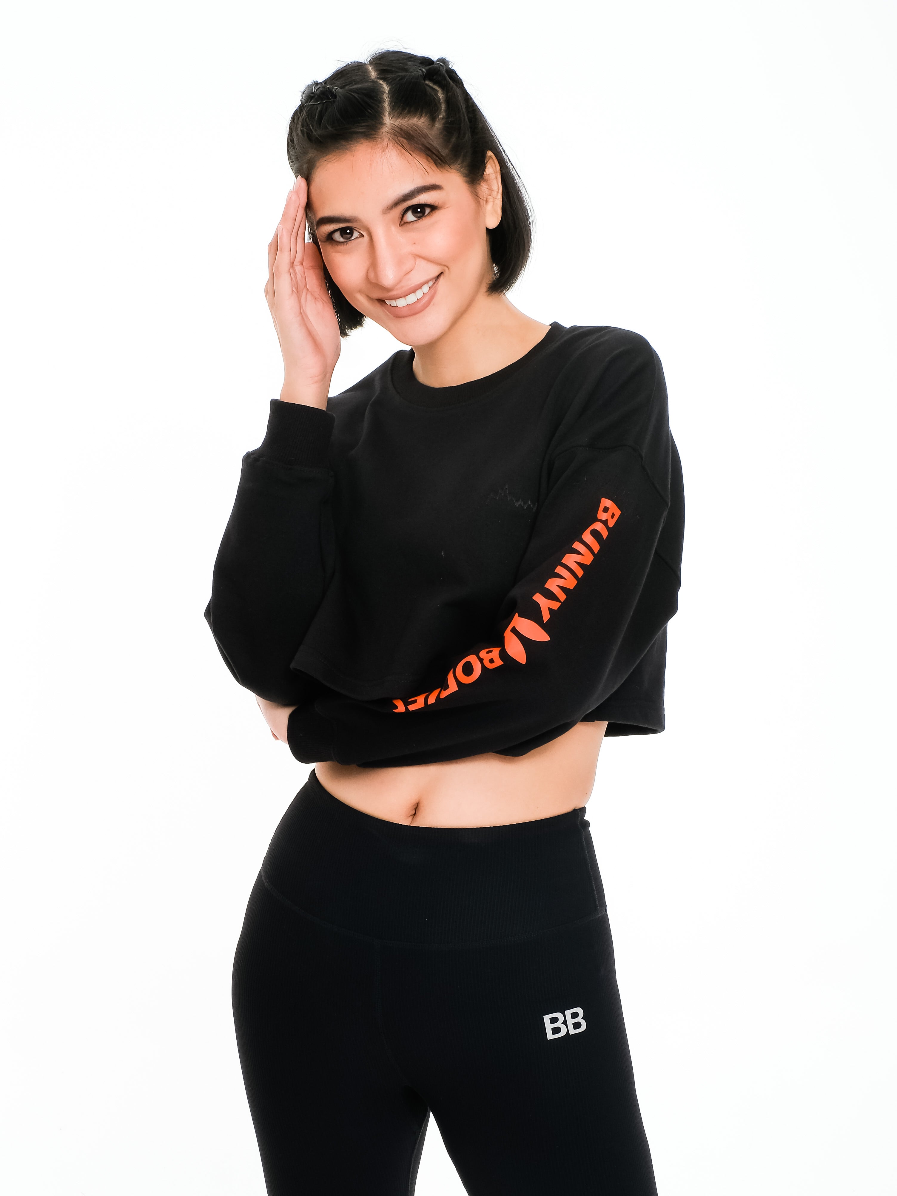 Bunny Bodies Vibin' Crop Sweater - Black