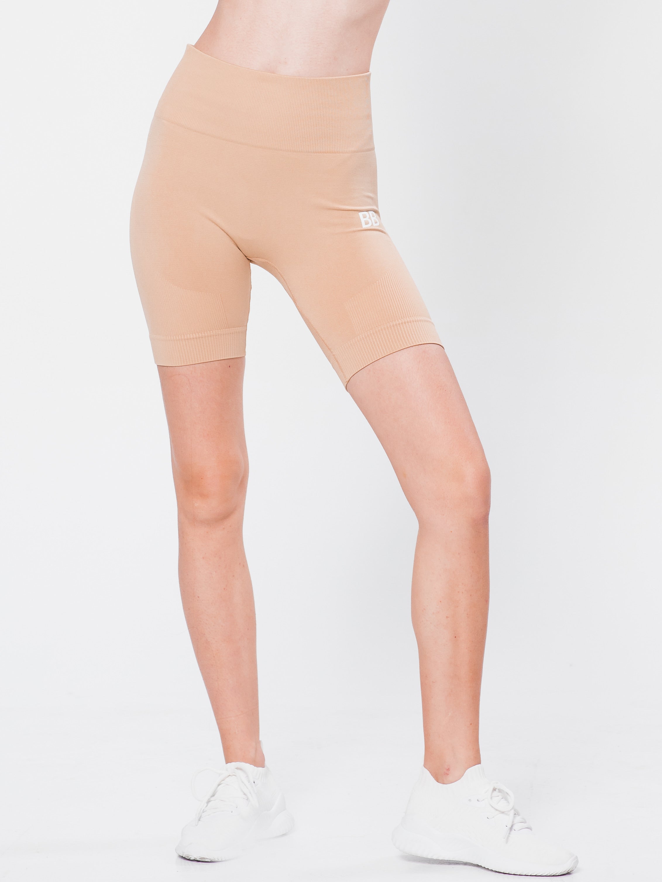 Preppy Biker Shorts - Nude
