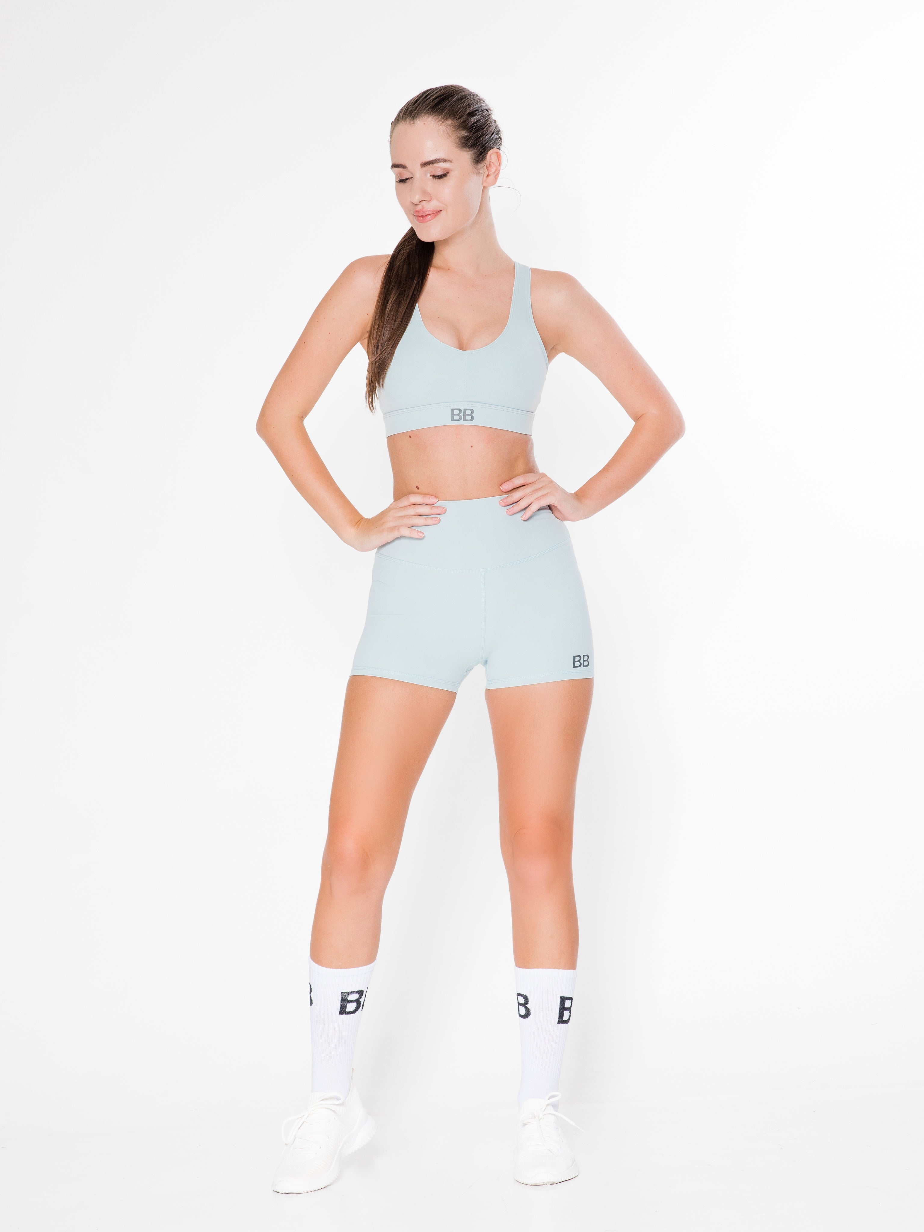 Pastel Love Booty Shorts - Sky