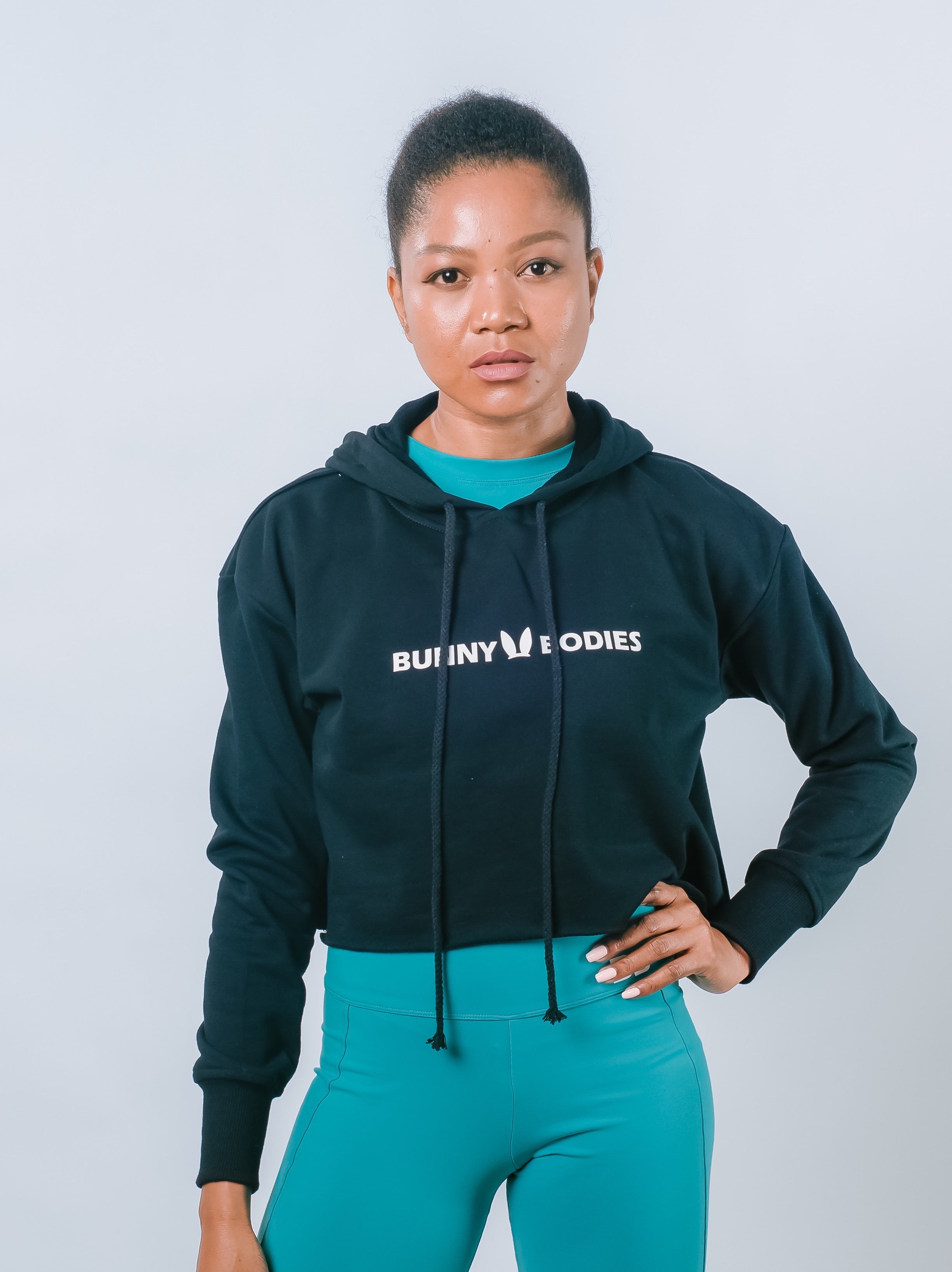 Bunny Bodies Crop Top Hoodie